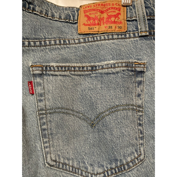 Levi's Mens 541 Classic Straight Jeans Blue Stretch Pockets Denim 31 X 30 - Picture 6 of 9